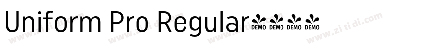 Uniform Pro Regular字体转换